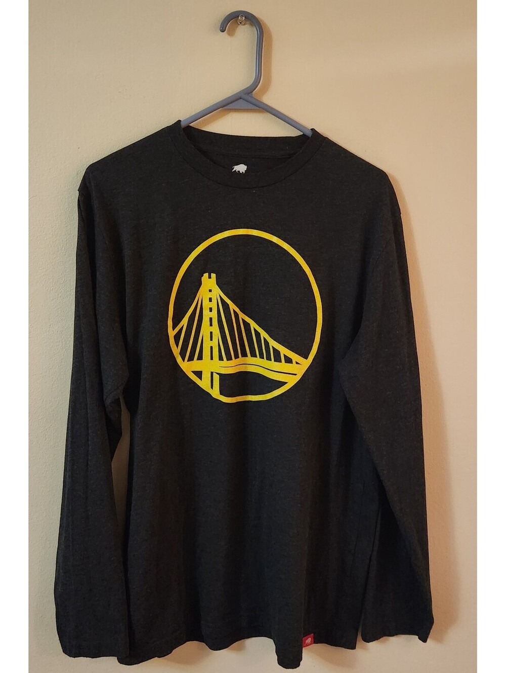Golden State Warriors Sportique Long Sleeve Shirt Men's XL Gray NBA Basketball